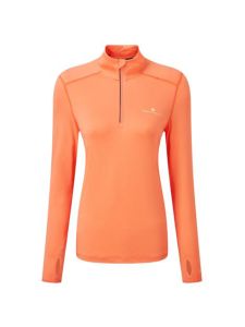 RonHill Women's Tech Thermal 1/2 Zip Tee Peach